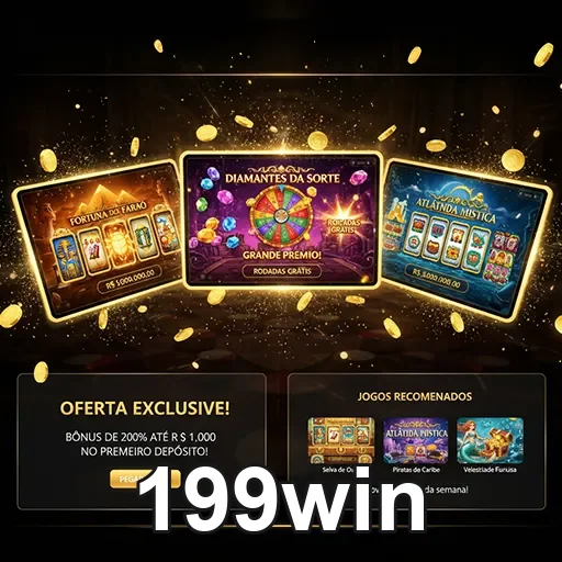 Destaque de slots variadas em casino ao vivo da 199win